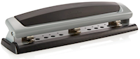 3-HOLE PUNCH, SWINGLINE, DESKTOP, ADJUSTABLE, 10 SHEET CAPACITY, BLACK/SILVER MAIN